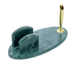 6152 Нат камень Письменный набор Ит. Мрамор (зеленый) 19*9см