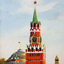 Картина янтарная "Вид на Кремль и Храм Василия Блаженного" 60х80 см, фотография 2. Интернет-магазин ЛАВКА ПОДАРКОВ