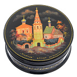 0048191/6*6см Шкатулка лаковая миниатюра Холуй"Кидекша"130,2,