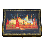 Шкатулка для документов с художественной росписью "Москва"