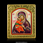 Икона "Божия Матерь Владимирская" с перламутром, фотография 1. Интернет-магазин ЛАВКА ПОДАРКОВ