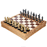 Шахматы деревянные с металлическими фигурами "Ледовое побоище"