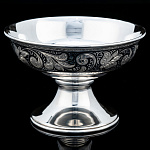 0055808 Серебро 875* ВАЗОЧКА  гравировка, чернение серебра 151,4гр 151,4