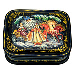 0076355-10*8см  Лаковая миниатюра Палех ШКАТУЛКА "Морозко" Девятнкина