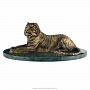 Бронзовая скульптура на подставке из камня "Тигр", фотография 2. Интернет-магазин ЛАВКА ПОДАРКОВ