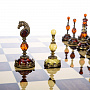 Шахматный ларец с янтарными фигурами 48х48 см, фотография 3. Интернет-магазин ЛАВКА ПОДАРКОВ