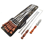 0071114 НАБОР ДЛЯ ШАШЛЫКА 9 предметов в тканевом чехле