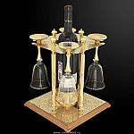 0028920/СМГ Златоуст НАБОР ФУЖЕРОВ Д/ВИНА на стойке 5 предм.