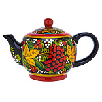 Чайник заварочный 0,8 л "Рябина". Хохлома
