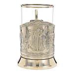 0062564-ник Подстаканник никелированный "ПЕТР И ФЕВРОНИЯ"  ПРЕЗЕНТ