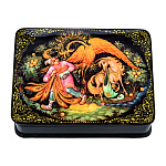 202542 ШКАТУЛКА с росписью "КОНЕК-ГОРБУНОК" 13*10*3,5 см 