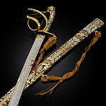 201160 Златоуст Оружие сувенирное САБЛЯ ЕВРОПЕЙСКАЯ с кожей ската, эмаль, в П/У 