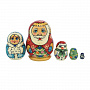 Матрешка мини "Новогодняя" 5 мест, фотография 2. Интернет-магазин ЛАВКА ПОДАРКОВ