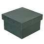 Подарочная упаковка из экокожи зеленая 17х17х10 см, фотография 4. Интернет-магазин ЛАВКА ПОДАРКОВ
