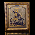 204949 Златоуст ГРАВЮРА "ГЕОРГИЙ ПОБЕДОНОСЕЦ" в раме, 000131