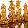 Шахматы с инкрустацией и фигурами из янтаря 28х28 см, фотография 5. Интернет-магазин ЛАВКА ПОДАРКОВ