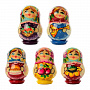 0011995-4-6см Сувенир МАГНИТ "Матрешка" в асортименте (дерево), фотография 1. Интернет-магазин ЛАВКА ПОДАРКОВ