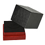 Подарочная упаковка из экокожи черно-красная 15х15х15 см, фотография 2. Интернет-магазин ЛАВКА ПОДАРКОВ