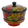 Сахарница "Рябина". Хохлома, фотография 4. Интернет-магазин ЛАВКА ПОДАРКОВ