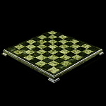 0066454 Нат.камень Доска шахматная 42*42см Змеевик (без фигур)