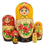 Матрешка "Летние цветы" 5 мест