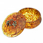 Круглая шкатулка из янтаря "Знак зодиака Козерог", фотография 1. Интернет-магазин ЛАВКА ПОДАРКОВ