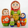 0021808-5м-10 Матрешка "Матрена "  (без лака), фотография 2. Интернет-магазин ЛАВКА ПОДАРКОВ