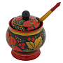 Сахарница с ложкой "Рябина". Хохлома, фотография 3. Интернет-магазин ЛАВКА ПОДАРКОВ