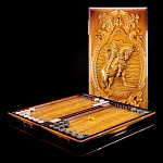 04121 Нарды "Юрий Долгорукий" массив Дуба 63*31см 