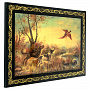 Панно с художественной росписью "Охота на фазана" 30х20 см, фотография 2. Интернет-магазин ЛАВКА ПОДАРКОВ