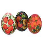 0029501-золотое  Хохлома Сувенир ЯЙЦО пасхальное "ХОХЛОМА" ок.7см