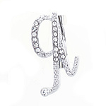 0071324/ДББКЯС516881 Бижутерия БРОШЬ БУКВА"Я" серебристая