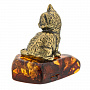 Статуэтка с янтарем "Котенок", фотография 3. Интернет-магазин ЛАВКА ПОДАРКОВ