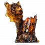 Подставка под бутылку "Тигр" из янтаря , фотография 2. Интернет-магазин ЛАВКА ПОДАРКОВ