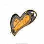 Брошь с янтарной вставкой "Сердце", фотография 2. Интернет-магазин ЛАВКА ПОДАРКОВ