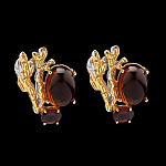 821946/8,73г  Серебро 925* СЕРЬГИ вст.Ян тарь фианит р/п