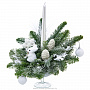 Настольная новогодняя композиция в вазе со свечой, фотография 3. Интернет-магазин ЛАВКА ПОДАРКОВ