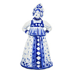 09276/коб Гжель Колокольчик "Русская красавица" коб 16см Авт. Тарыгин М. В.