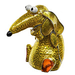 -0724 Традиции ФАБЕРЖЕ Сувенир ШКАТУЛКА"МЫШЬ С БАНТОМ" РС-0724