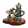 Статуэтка с янтарем "Кот с чашечкой кофе", фотография 2. Интернет-магазин ЛАВКА ПОДАРКОВ