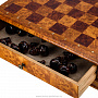 Шахматный ларец из березового капа с янтарными фигурами 42х42 см, фотография 11. Интернет-магазин ЛАВКА ПОДАРКОВ