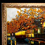 Картина с подсветкой "Вечерний город" с натуральным янтарем, фотография 3. Интернет-магазин ЛАВКА ПОДАРКОВ