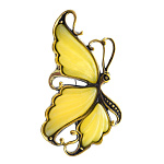 0045011/1826.4 Брошь Бабочка Кудрявая (белый)