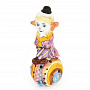 Скульптура "Клоун" на шаре Гжель, фотография 1. Интернет-магазин ЛАВКА ПОДАРКОВ