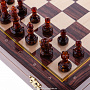 Шахматы деревянные с янтарными фигурами 37х37 см, фотография 4. Интернет-магазин ЛАВКА ПОДАРКОВ