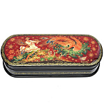0042401/8*5,5 Лаковая миниатюра Шкатулка "Жар-Птица" (АР Фиськова) 8*5,5см (057-5)
