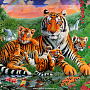 Картина "Тигрица с тигрятами" 90х60 см, фотография 3. Интернет-магазин ЛАВКА ПОДАРКОВ