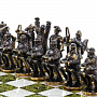 Шахматы из камня с бронзовыми фигурами "Нефтяники", фотография 2. Интернет-магазин ЛАВКА ПОДАРКОВ