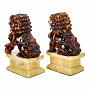 Небесные львы Будды. Собаки Фу из натурального янтаря. Пара, фотография 4. Интернет-магазин ЛАВКА ПОДАРКОВ