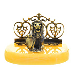 0045476/1215 Сувенир Визитница Лев со щитом Сувенир (белый)